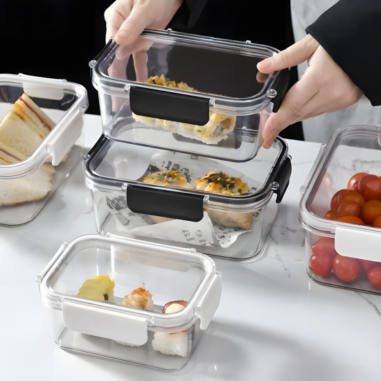 Plastic Tupperware Set - 4 Pieces